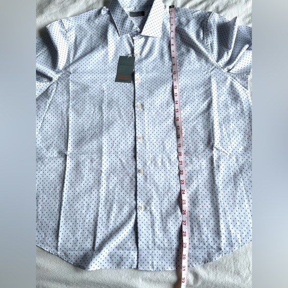 Perry Ellis Portfolio Performance Tech Dress Shirt Modern Fit 17.5 Gorpcore Lite - Picture 11 of 15